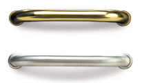 stainless steel or brass handles